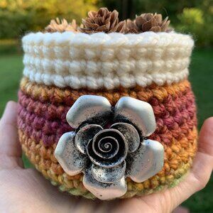 Handmade Crocheted Basket!